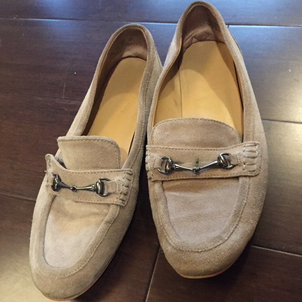 Franco Sarto Porter Leather Tan Loafers 9.5